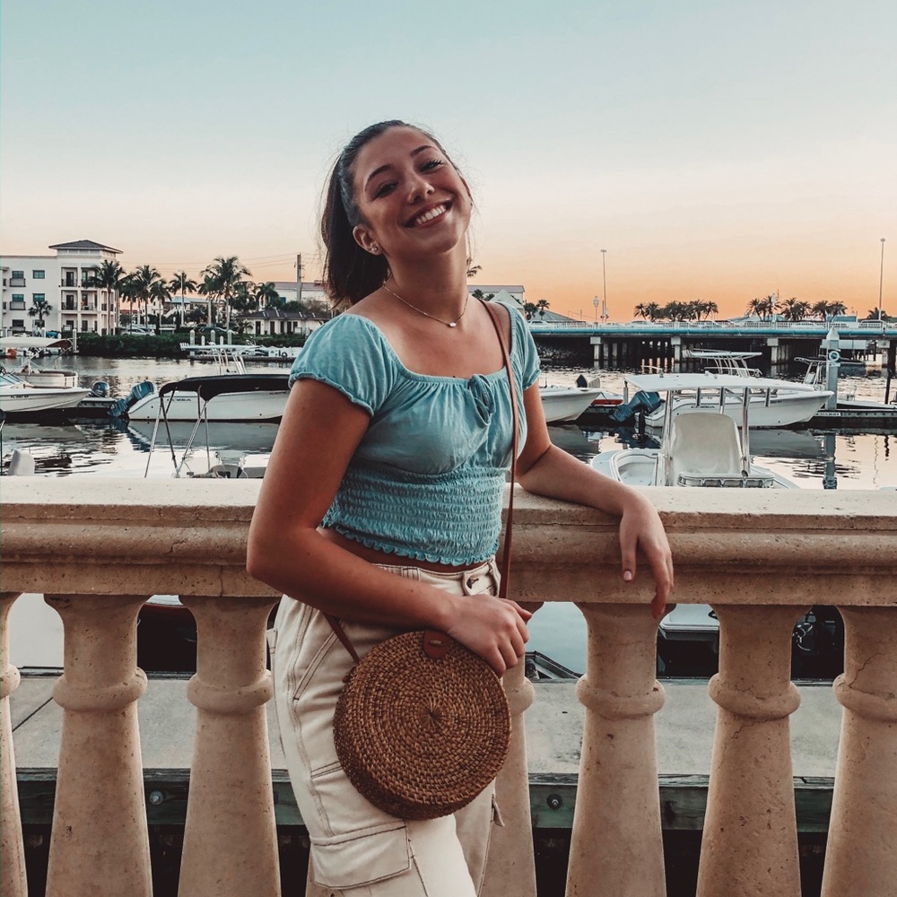 Blue crop top